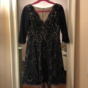 Eliza J Navy Lace Cocktail Dress